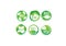 Vector set of bio, organic, Eco, green leaf, natural, biology, heart, wellness symbol labels
