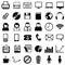 Vector set of black office icons