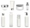Vector set of blank cosmetics packages bottles, containers, cream jars and other isolated on white background. Realistic mock-up