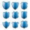 vector set of blue shields