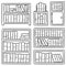 Vector set of bookshelf