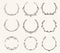 Vector set of border circle frame - vintage style