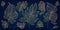 Vector set of botanical modern leaves, art deco wallpaper background. Line design for interior design, textile patterns