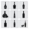 Vector Set Bottle Alcoholic beverage Alcohol drink