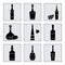 Vector Set Bottle Alcoholic beverage Alcohol drink