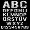 Vector set of broken white alphabet