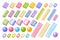 Vector set of Bubble Gums