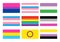 Vector set bundle of flat lgbt pride flag