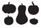 Vector set bundle of hand drawn pumpkin silhouette