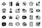 Vector Set of Business icons related to Checkbox, Doctor and Timer. Vector