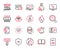 Vector Set of Business icons related to Refresh like, Heartbeat and Person info. Vector