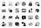 Vector Set of Business icons related to Survey results, Skin care and Documents. Vector