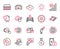 Vector Set of Business icons related to Time management, Keywords and Twinkle star. Vector