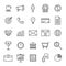 Vector set of business line icons design