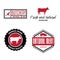 Vector set of butchery labels, badges and design elements