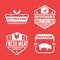 Vector set of butchery labels, badges and design elements