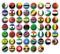 Vector Set of buttons flags of Africa