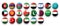 Vector Set of buttons flags of Middle East