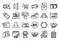 Vector set of Buying, Megaphone and Shopping cart line icons set. Vector