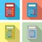 Vector set of calculator icons. flat graphic style