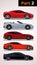 Vector set of car models