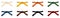 Vector Set of Cartoon Color Karate Belts