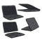 Vector Set of Cartoon Gray Laptops PC