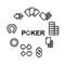 Vector set of casino icons