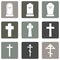 Vector Set of Cemetery Icons