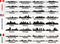 Vector set of Central and South America cities abstract skylines silhouettes