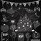 Vector Set of Chalkboard Halloween Elements