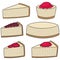 Vector set of cheese cake