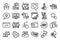 Vector set of Chemical formula, Refund commission and Energy line icons set. Vector