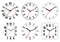 Vector set of clocks dials. Mechanical watches