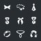 Vector Set of Clothing and bijouterie Icons.