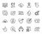 Vector set of Cloud sync, Online help and Hydroelectricity line icons set. Vector