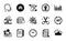 Vector set of Cloudy weather, Agreement document and Copy documents icons simple set. Vector