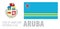 Vector set of the coat of arms and national flag of Aruba