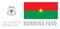 Vector set of the coat of arms and national flag of Burkina Faso