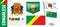 Vector set of the coat of arms and national flag of Congo