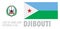 Vector set of the coat of arms and national flag of Djibouti