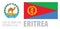 Vector set of the coat of arms and national flag of Eritrea