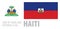 Vector set of the coat of arms and national flag of Haiti