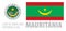 Vector set of the coat of arms and national flag of Mauritania