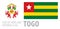 Vector set of the coat of arms and national flag of Togo