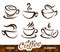 Vector set of coffee design elements