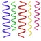 Vector set of coloful ribbon serpentine on a transparent background