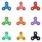 Vector Set of Color Finger Spinners