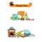 Vector set of color icons for dog pet food, pet accessories vector.