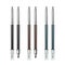 Vector set of Colored Black Brown Blue Gray Double sided Cosmetic Makeup Eyeliner Pencils with Transparent Caps Isolated